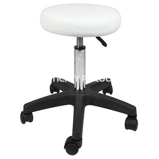 Taburete blanco sin respaldo - Imagen 1